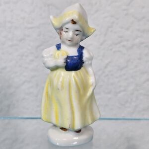 Vintage Porcelain Dutch Girl Figurine Japan